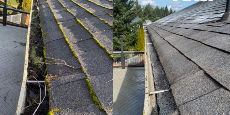 Gutter Cleaning Before After Gutter Cleaning Before After